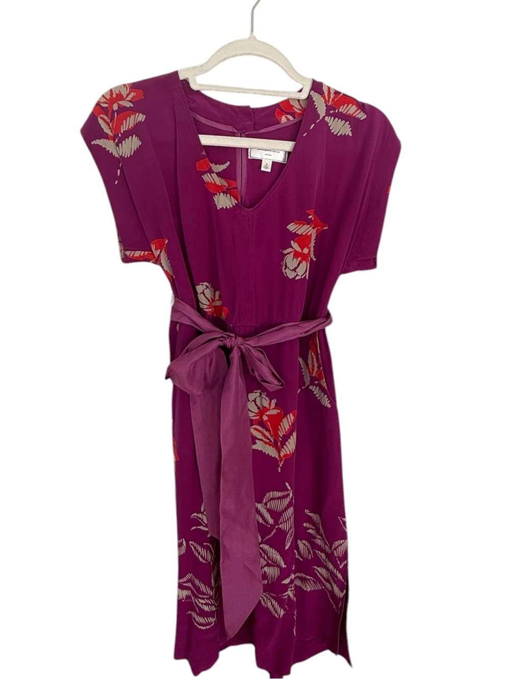 Moulinette Soeurs silk Floral Tie-Waist Midi Dress